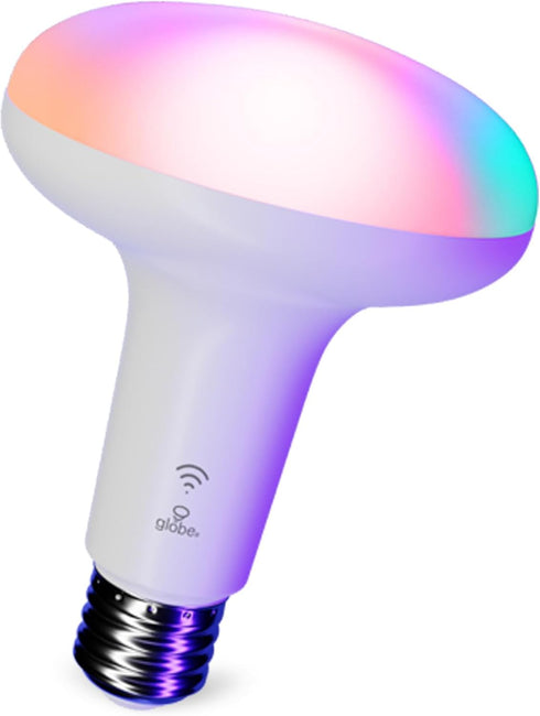 Globe Electric 50594 Works with Alexa Only Wi-Fi Smart Multicolor Changing RGB Tunable White Frosted LED Light Bulb, Voice Activated, 2000K - 5000...