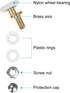 uxcell Shower Door Roller Runner Wheel 25mm Diameter Replacement Part Bathroom Glass Shower Sliding Door Runner Roller, (1 Set 4pcs)...