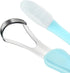 Tongue Scraper & Tongue Brush Set,Tongue Cleaner with Travel Case for Adults & Kids,Oral Care Hygiene Essentials (2pcs,Blue+Purple)...