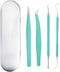 MUZOCT 4Pcs Vinyl Weeding Tool Kits, Stainless Steel Weeder,Hook,Pick,Tweezers Crafting Set Packed with Case...