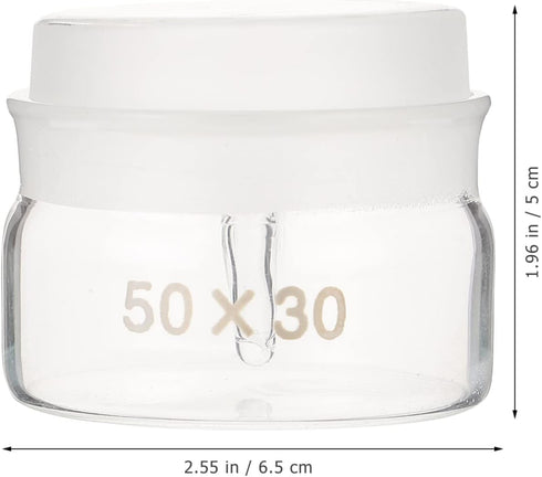 iplusmile 2pcs Weighing Bottle Clear Glass Specific Gravity Bottles with Lid Laboratory Equipment Laboratory Supplies 50 30mm...