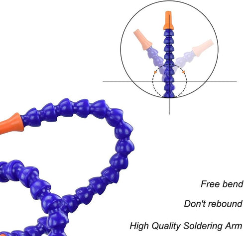 Helping Hands Third Hand Soldering 4 Arms with Adjustable Vise Tabletop-Clamp Base Perfect for Pcb Repair, Jewelry Solder Holder (N-Y4BE-SY9)...