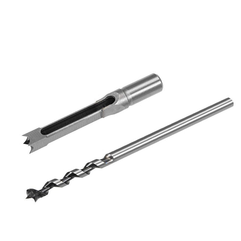 uxcell Square Hole Drill Bit, 1/2 Inch High-Carbon Steel Hollow Chisel Mortise Power Tool for Woodworking...