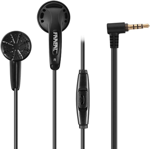 FAAEAL Iris Ancestor in-Ear Earphones, Super Bass 3.5mm Wired Headphones, Earbuds Without/with HD Microphone, Balanced Sound 32ohm Flat Head Earbu...