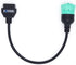 9 Pin J1939 to 16 Pin OBD2 Adapter Cable for Heavy Duty Trucks and Commercial Vehicles with Green Type 2 J1939 Diagnostic Connector...