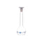 EISCO Volumetric Flask, 50ml - Class A - 12/21 Polyethylene Stopper, Borosilicate Glass - Blue Graduation, Tolerance ±0.060...
