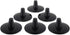 6Pcs Bottle Top Stem, 3.15 x 3.15 x 1.57" Glass Beer Bottles Top Holder for Crafts,Wine Bottles Top Stems Base Stand Rubber(Black)...