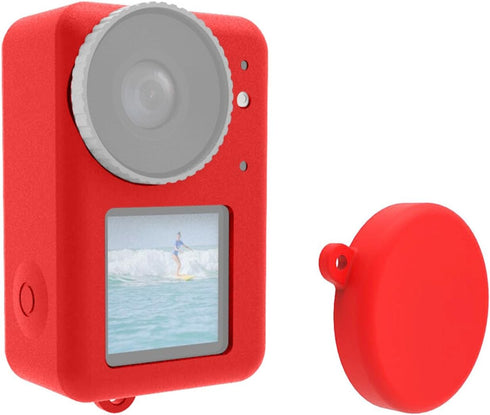 PULUZ Silicone Protective Case for DJI Osmo Action 4/3 with Lens Cap,Dust-Proof,Slim Durable Lightweight Rubber Soft Silicone Camera Protective Co...