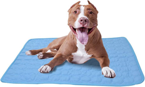 Dog Cooling Mat Ice Silk Self Cooling Bed Pads Cat Sleeping Mat for Kennel Sofa (XL (40" x 28"))...