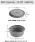 Silicone Expandable Collapsible Bowl for Travel Camping Hiking (Gray(L))...