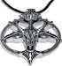STAINLESS STEEL (2023) Inverted Pentagram Sabbatic Goat Head Pendant Necklace Baphomet LaVeyan Inverted Pentacle LaVey Satainism Adjustable Double...