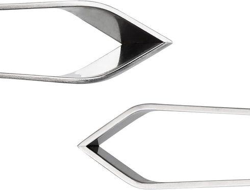 2 Pieces Fish Bone Tweezers, Stainless Steel Flat and Slant Tweezers Pliers Remover Tool (4.6")...