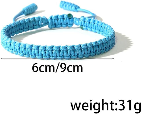 Simple Handmade Knitted String Bracelets Adjustable Braided Rope Bracelets Anklet Kabbalah Protection Waterproof Summer Beach All-matching Surfer ...
