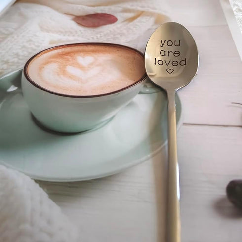 You Are Loved Gifts Spoon for Women Men Coffee Tea Gift for Grandma Husband Christmas Birthday Gifts for Mom Wife Romantic Gifts for Boyfriend Gir...