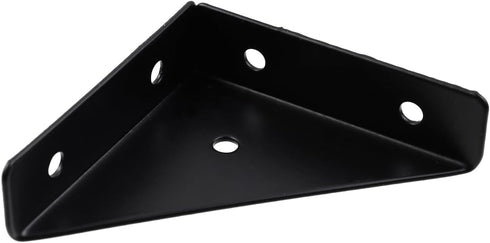 MY MIRONEY Black Corner Brace Brackets 8PCS Shelf Bracket Hardware Metal Furniture Joining Support Triangular Bracket Fastener with Screws, 2.6" x...