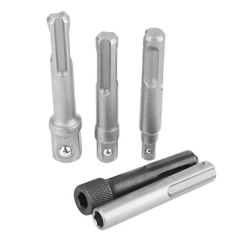 3PC SDS Plus Steel Socket Adapter+2PC SDS Socket Hexagonal Extension Socket Wrench Adapter Electric Tool Accessories...