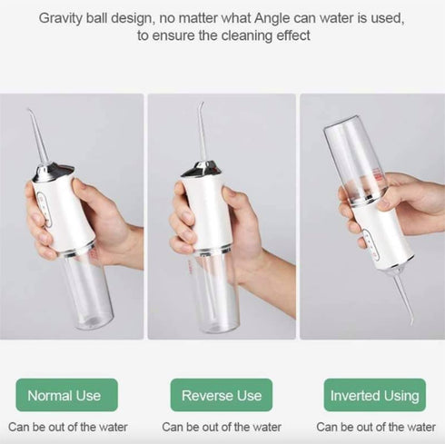 Dental Flosser Water Jet Oral Irrigator for Teeth, Dentures, and Braces Portable Rechargeable Multipe Pressure Modes...