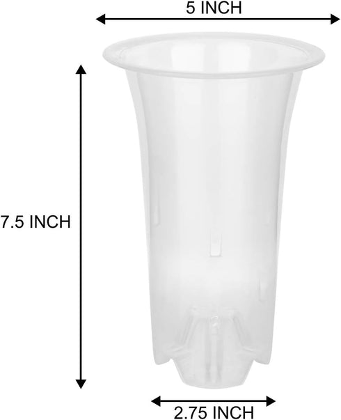 Beautyflier 5” Pack of 4 Clear Flower Pot Planter Plastic Orchid Pot with Holes Tall Plant Pots for Home Office Desk Garden Flower Shop Decoration...