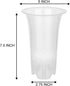 Beautyflier 5” Pack of 4 Clear Flower Pot Planter Plastic Orchid Pot with Holes Tall Plant Pots for Home Office Desk Garden Flower Shop Decoration...