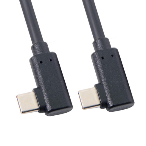 cablecc USB-C Type-C to Type-C Cable Gen2 10Gbps 65W Dual 90 Degree Left Right Angled Type 1M...