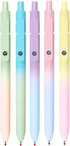 MIUTME 5Pcs Gel Pens, Pastel Retractable Gel Pens Quick Dry Ink Pens Fine Point Premium Smooth Writing Pens, Aesthetic Pens for School & Office Su...