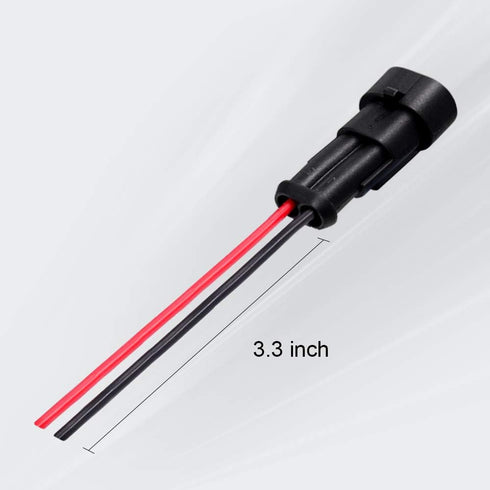 2 Pin Connector(6 kit), 18 AWG Automotive Electrical Connectors, Waterproof Wire Connectors, 2 Pin Electrical Connectors Waterproof, Plug in Wire ...