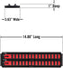Ernst Manufacturing - 8492 Socket Boss 2-Rail 1/4-Inch-Drive Socket Organizer, 13-Inch, Red - Made in the USA...