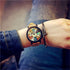 Women's Multicolor Denim Artificial Leather Strap Number Turntable Quartz Bracelet Wrist Watch...