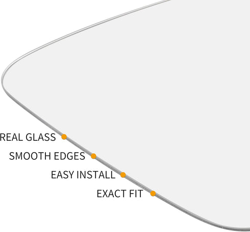 X AUTOHAUX Left Driver Side LH Mirror Glass W/Adhesive W/Adhesive for Volkswagen CC 2009-2017 for Volkswagen Eos 2009-2016 for Volkswagen Passat 2...