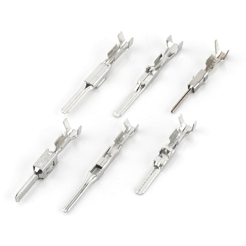 260Pcs 26values Connector Pins Terminal Automotive Car Electrical 1/1.5/1.8/2.2/2.8/3.5mm Wire Removal Non-Insulated Plug Male & Female Crimp...
