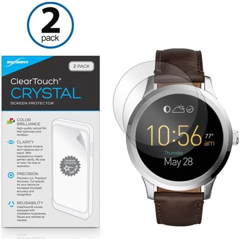 BoxWave Screen Protector Compatible with Fossil Q Founder Gen 2 (2016) - ClearTouch Crystal (2-Pack), HD Film Skin - Shields from Scratches...