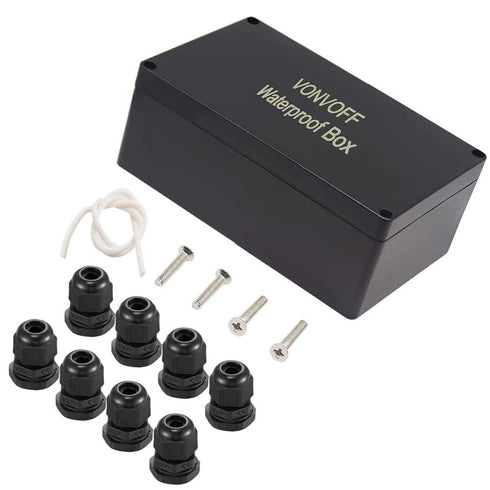 DIY Electrical Box,Universal Junction Box,Dustproof Waterproof IP65 ABS Plastic Box,with 4pcs x M16 Cable Gland,9.0x5.9x3.4 inch (230 * 150 * 87mm...