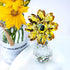 Qf QFkris Crystal Sunflower Figurine Table Crystal Flower Collectible Ornament Home Decoration Souvenir Gifts (Sunflower) for Women...