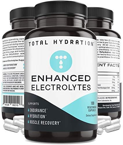 Electrolyte Capsules, Low Carb Natural Replacement Rehydration Salts with Magnesium, Zinc, Calcium, & Sodium (100ct)...