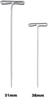Blulu 150 Pieces Steel T-pins for Blocking Knitting, Modelling and Crafts(2 Inch, 1-1/2 Inch)...