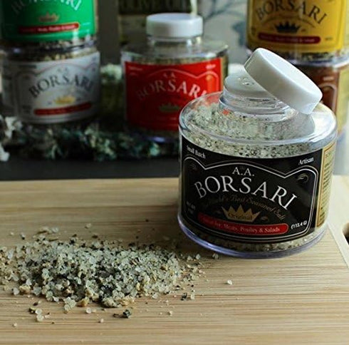 Borsari Original Seasoning Salt 2-Shaker Gift Set - Seasoned Salt Blend - Gourmet Seasoning Set With Herbs and Spices - All Natural Seasoning Blen...