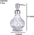 Soap Dispenser with Stainless Steel Pump, Clear Crystal Design, Vintage and Elegant, Refillable Liquid Hand Soap Dish Soap Dispensers for Bathroom...