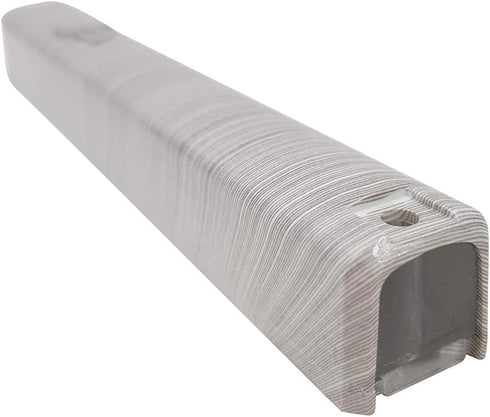 Waterproof Jewish MEZUZAH CASE with Scroll 3D Metal Painted Design Classic Israel Judaica Plastic Door Mezuza 5 Inch (Silver Stripes)......