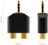 3.5mm to RCA Splitter Adapter Gold Plated 3.5mm Male Stereo to 2 RCA Female Jack Y Plug Audio Converter (2 Pack)...