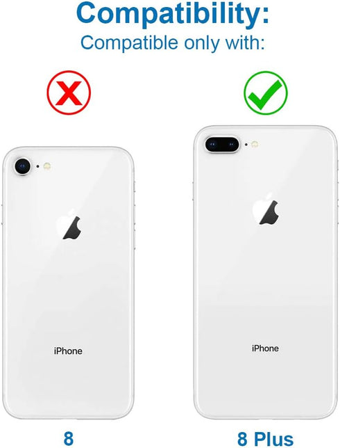 MMOBIEL Back Rear Camera Glass Lens Replacement Compatible with iPhone 8 Plus 2017 - Incl. Double Sided Adhesive, Tweezer and Cloth - Black...