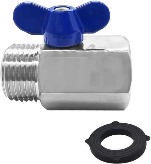 Heavy Duty 3/4 Inch Stainless Steel Garden Hose Shut Off Valve 3/4"GHT Mlae to 3/4"GHT Female Connector...