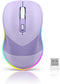 PEIOUS Wireless Mouse, Jiggler Mouse for Laptop - LED Mouse Rechargeable Computer Mice Mouse Mover Undetectable Random Movement with On/Off Button...