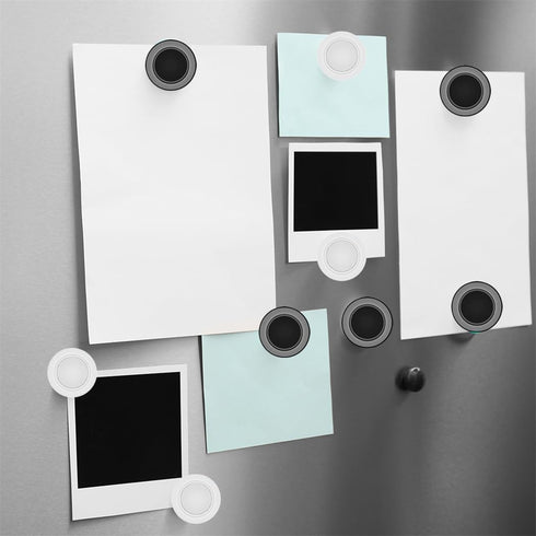 Magnet Bulletin Board 6 Pcs Metal Magnet Boards Frameless Magnetic Stainless Iron Board Strip Display Board with 20 pcs Magnet Memo Strip for Offi...