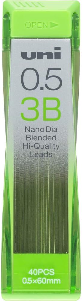 Uni Mechanical Pencil Lead, Nano Dia, 0.5mm, 3B (U05202ND3B)...