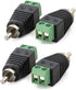 Phono RCA Male Plug to AV Screw Terminal Audio Video Connector Speaker Wire to RCA Adapter 4-Pack...