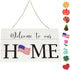 Door Sign Seasonal - Rustic Wood Door Hanging Holiday Sign - Welcome Sign for Front Door Porch - 9 Changeable Pieces Halloween, Christmas, Thanksg...