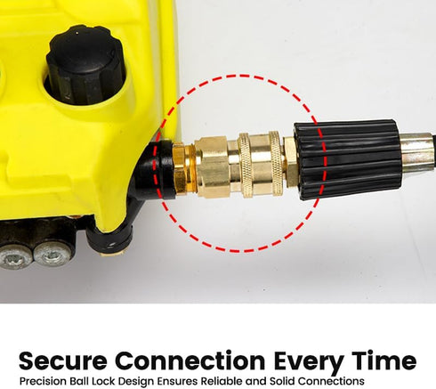 2 PCS pressure washer coupler 1/4 inch Quick Connect to Female NPT 5000 PSI Solid Brass Fitting for Wand Hose Gun Power Washer Parts and Accessori...