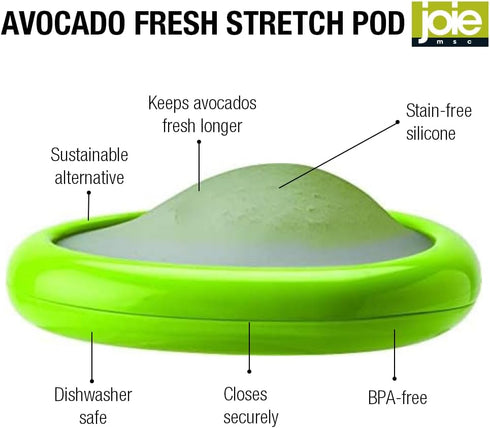 Joie Fresh Stretch Pod Avocado Storage Container, Silicone Food Saver, Keeps Leftover Produce Flavorful and Firm in Fridge, Reusable Kitchen Gadge...