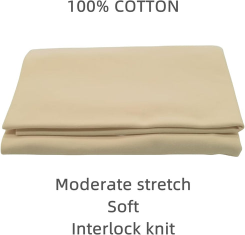 iNee 100% Cotton Interlock Knit Waldorf Doll Skin Fabric, One Yard, Fair...