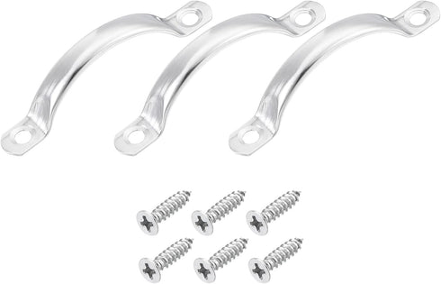uxcell Stainless Steel Door Pull Handles, 3Pcs 78mm/3.07" Long Door Handle with Screws Cabinet Drawer Hardware Handles Pulls...